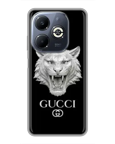 Чохол для Infinix Smart 8 Plus з картинкою «Gucci — срібний лев» Чохол для Infinix Smart 8 Plus з картинкою «Gucci — срібний лев»