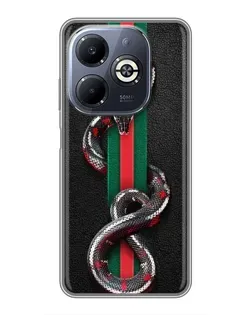 Чохол для Infinix Smart 8 Plus з картинкою «Gucci — змія на смузі»