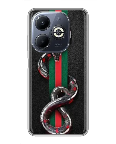 Чохол для Infinix Smart 8 Plus з картинкою «Gucci — змія на смузі» Чохол для Infinix Smart 8 Plus з картинкою «Gucci — змія на смузі»