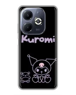 Чохол для Infinix Smart 8 Plus з картинкою «Kuromi — чорний мінімалізм» Чохол для Infinix Smart 8 Plus з картинкою «Kuromi — чорний мінімалізм»