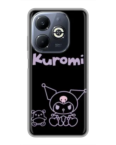 Чохол для Infinix Smart 8 Plus з картинкою «Kuromi — чорний мінімалізм» Чохол для Infinix Smart 8 Plus з картинкою «Kuromi — чорний мінімалізм»