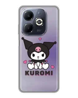 Чохол для Infinix Smart 8 Plus з картинкою «Kuromi — фіолетовий арт»