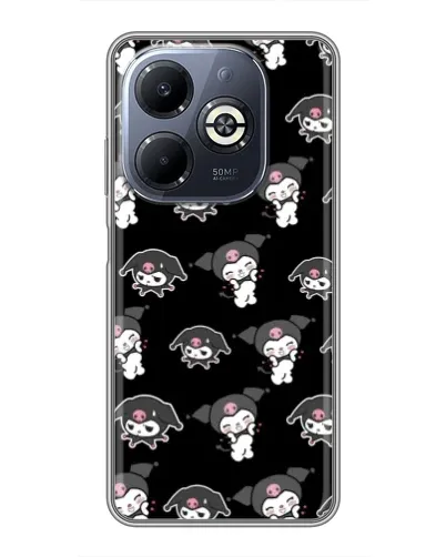 Чохол для Infinix Smart 8 Plus з картинкою «Чорний паттерн Kuromi» Чохол для Infinix Smart 8 Plus з картинкою «Чорний паттерн Kuromi»
