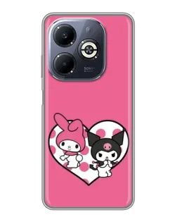 Чохол для Infinix Smart 8 Plus з картинкою «Kuromi та My Melody»