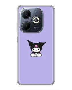 Чохол для Infinix Smart 8 Plus з картинкою «Kuromi — фіолетовий мінімалізм»