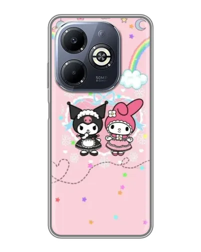 Чохол для Infinix Smart 8 Plus з картинкою «My Melody та Kuromi» Чохол для Infinix Smart 8 Plus з картинкою «My Melody та Kuromi»