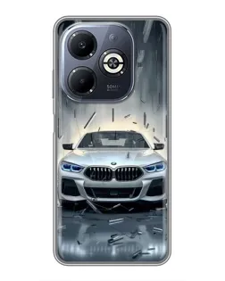 Чохол для Infinix Smart 8 Plus з картинкою «BMW у світлі фар»