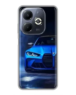 Чохол для Infinix Smart 8 Plus з картинкою «Блакитна BMW M4»