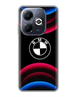 Чохол для Infinix Smart 8 Plus з картинкою «Логотип BMW та неонові дуги»