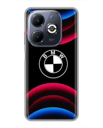 Чохол для Infinix Smart 8 Plus з картинкою «Логотип BMW та неонові дуги» Чохол для Infinix Smart 8 Plus з картинкою «Логотип BMW та неонові дуги»