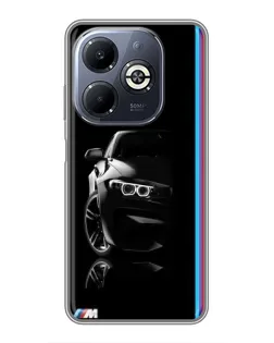 Чохол для Infinix Smart 8 Plus з картинкою «Силует BMW в темряві»