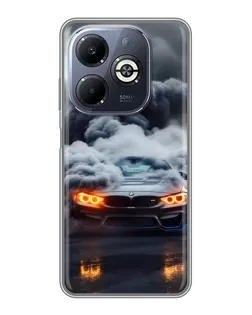 Чохол для Infinix Smart 8 Plus з картинкою «BMW у диму»