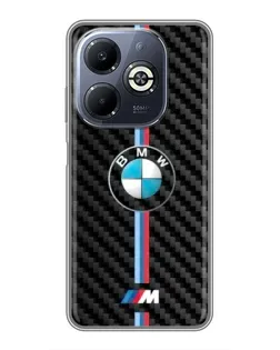 Чохол для Infinix Smart 8 Plus з картинкою «Емблема BMW та карбон»
