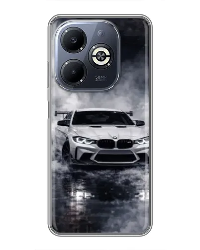 Чохол для Infinix Smart 8 Plus з картинкою «BMW крізь туман» Чохол для Infinix Smart 8 Plus з картинкою «BMW крізь туман»