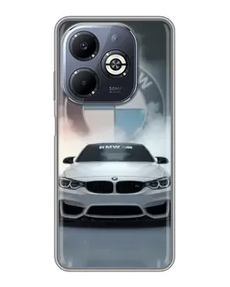 Чохол для Infinix Smart 8 Plus з картинкою «BMW в білому диму»