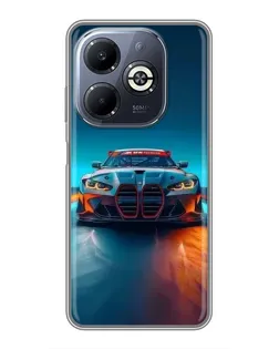 Чохол для Infinix Smart 8 Plus з картинкою «BMW — вогні неону»