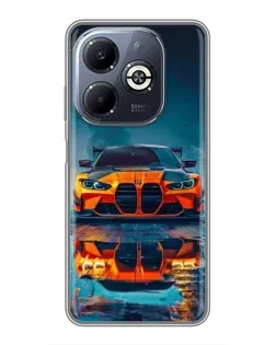 Чохол для Infinix Smart 8 Plus з картинкою «BMW — золота емблема»