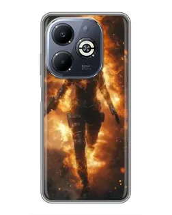 Чехол для Infinix Smart 8 Plus с картинкой «BMW — скорость в дожде»
