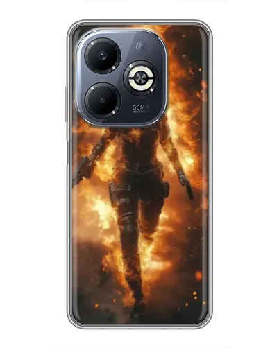 Чехол для Infinix Smart 8 Plus с картинкой «BMW — скорость в дожде»