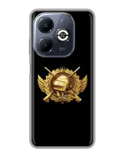 Чехол для Infinix Smart 8 Plus с картинкой «PUBG — оранжевый градиент»