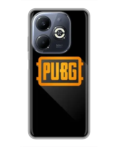 Чехол для Infinix Smart 8 Plus с картинкой «PUBG — рамка лого»