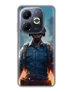 Чехол для Infinix Smart 8 Plus с картинкой «PUBG — реалистичный герой»