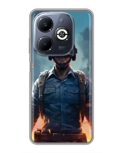 Чехол для Infinix Smart 8 Plus с картинкой «PUBG — реалистичный герой»