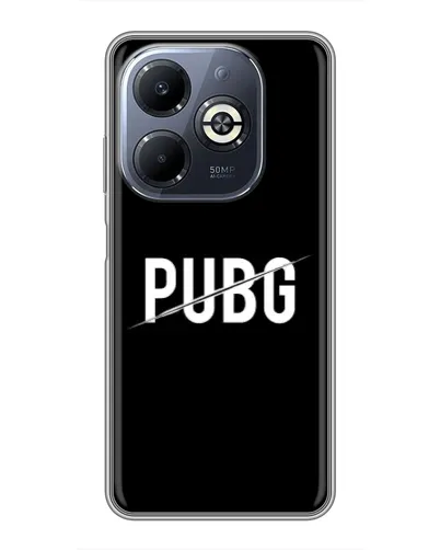 Чехол для Infinix Smart 8 Plus с картинкой «PUBG — белый логотип»