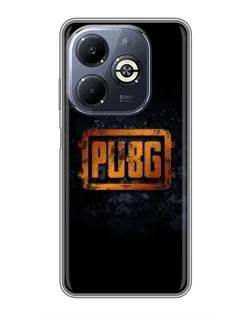 Чехол для Infinix Smart 8 Plus с картинкой «PUBG — золотой логотип»