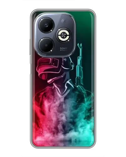 Чехол для Infinix Smart 8 Plus с картинкой «PUBG — огненный воин»