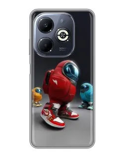 Чехол для Infinix Smart 8 Plus с картинкой «Among Us — 3D стиль»
