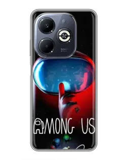 Чехол для Infinix Smart 8 Plus с картинкой «Красный импостер — макро»