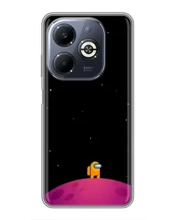 Чехол для Infinix Smart 8 Plus с картинкой «Одинокий герой на планете»