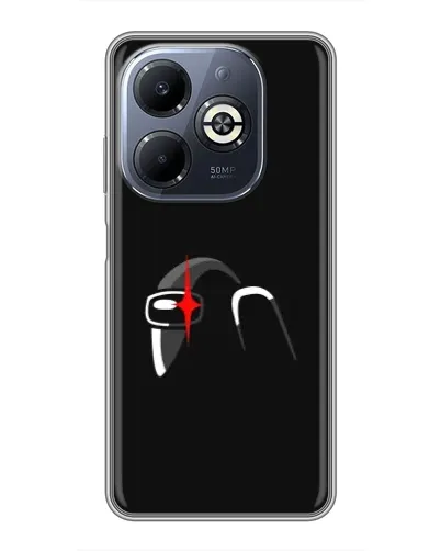 Чехол для Infinix Smart 8 Plus с картинкой «Among Us шлем»