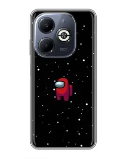Чехол для Infinix Smart 8 Plus с картинкой «Красный Among Us»