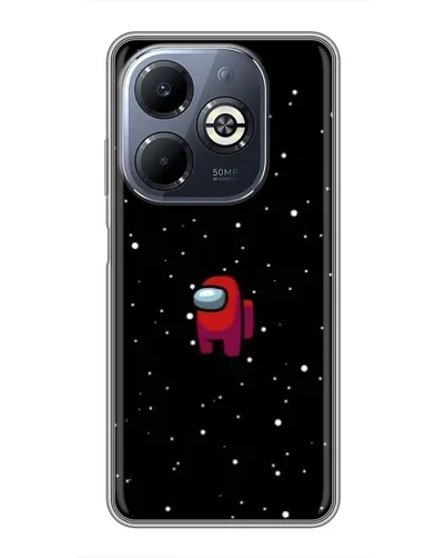 Чехол для Infinix Smart 8 Plus с картинкой «Красный Among Us»