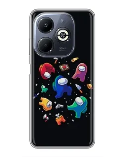 Чехол для Infinix Smart 8 Plus с картинкой «Among Us космос»