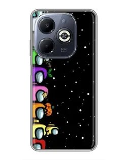 Чехол для Infinix Smart 8 Plus с картинкой «Команда Among Us»