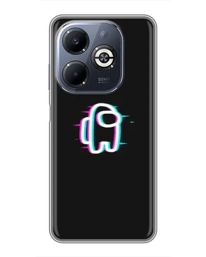 Чехол для Infinix Smart 8 Plus с картинкой «Among Us неон»