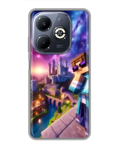 Чехол для Infinix Smart 8 Plus с картинкой «Стив и космос»