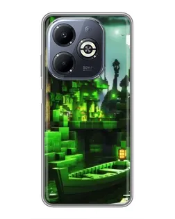 Чехол для Infinix Smart 8 Plus с картинкой «Minecraft лесной пейзаж»