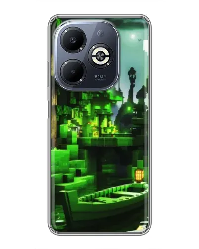 Чехол для Infinix Smart 8 Plus с картинкой «Minecraft лесной пейзаж»