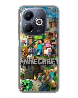 Чехол для Infinix Smart 8 Plus с картинкой «Замок Minecraft»