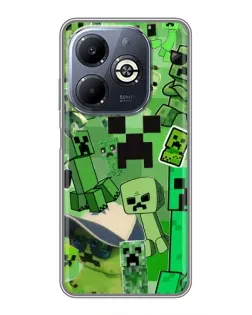 Чехол для Infinix Smart 8 Plus с картинкой «Криперы Minecraft»