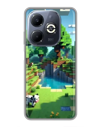 Чехол для Infinix Smart 8 Plus с картинкой «Minecraft летний день»