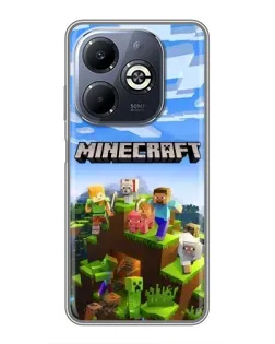 Чехол для Infinix Smart 8 Plus с картинкой «Minecraft классический мир»