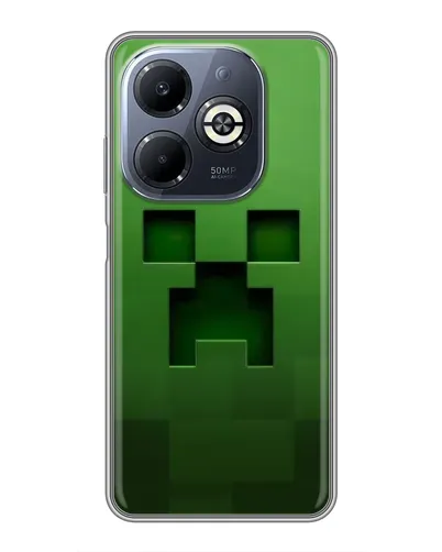 Чехол для Infinix Smart 8 Plus с картинкой «Крипер микро-дизайн»