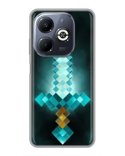 Чехол для Infinix Smart 8 Plus с картинкой «Алмазный меч неон»