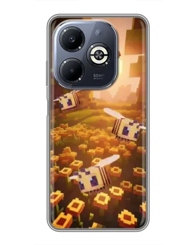 Чехол для Infinix Smart 8 Plus с картинкой «Поле подсолнухов»