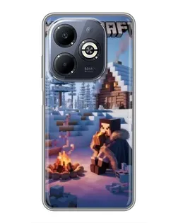 Чехол для Infinix Smart 8 Plus с картинкой «Зимний Minecraft»